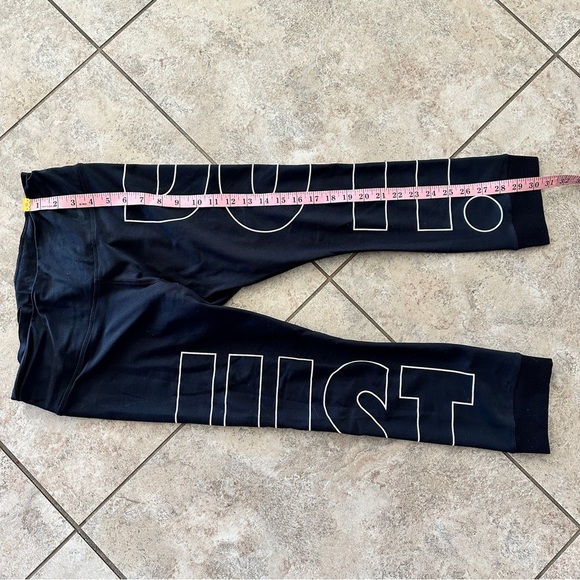 Nike Power Legend Just Do It Cropped Capri Leggings 852703-010 Black S top pants - Picture 5 of 5